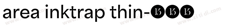 area inktrap thin字体转换